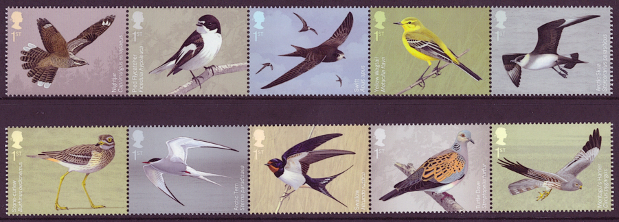 (image for) SG4651 / 60 2022 Migratory Birds unmounted mint set of 10